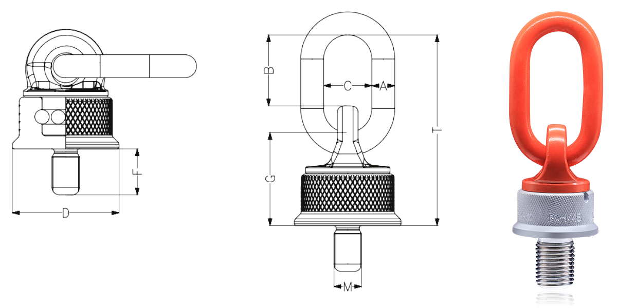平力万向旋转吊环图纸